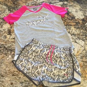 Puma Snakeskin Print Shorts & Shirt Set